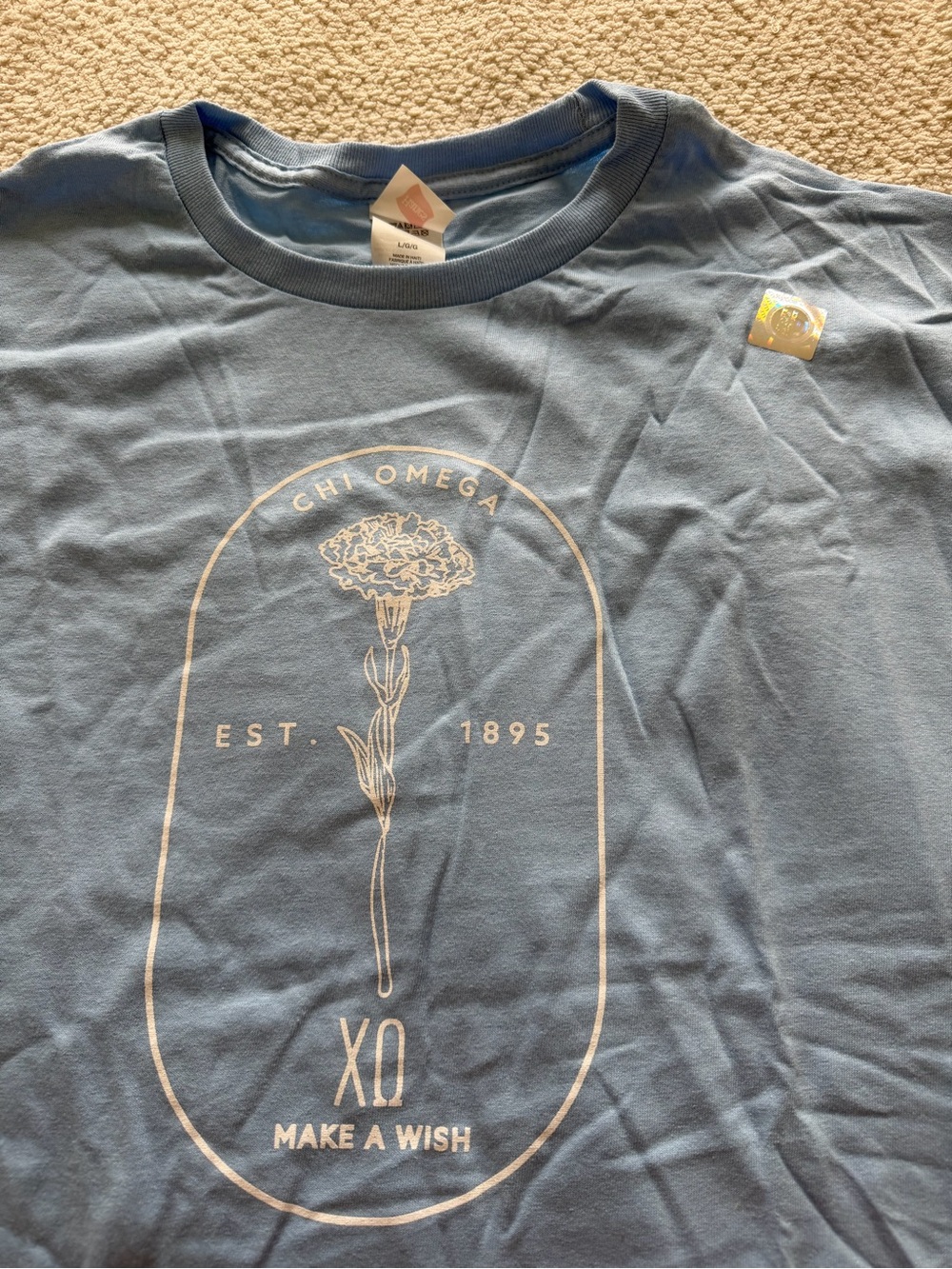 Chi Omega 'Make A Wish' Short Sleeve Tee
